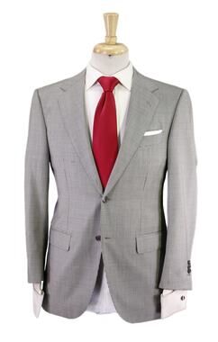 United Arrows Japan Black White Houndstooth Vitale Barberis Wool 2-Btn Suit 36S